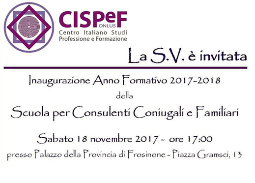 Inaugurazione dell’anno formativo 2017/18